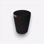 Urne aus Jute schwarz